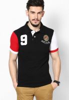 Monteil & Munero Black Printed Polo T-Shirts