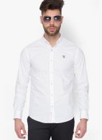 Mufti White Slim Fit Casual Shirt