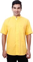 Nanya Men's Solid Casual Yellow Shirt