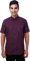 Nanya Men's Solid Casual Purple Shirt