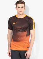 Nike Wine Solid Round Neck T-Shirts
