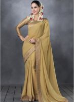 Parisha Beige Embellished Saree