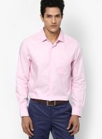 Peter England Pink Slim Fit Formal Shirt