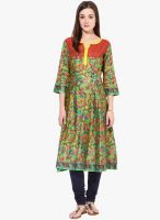 Prakhya Green Embroidered Kurta