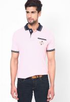 Proline Pink Solid Polo T-Shirts