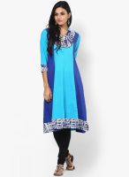 Rain & Rainbow Blue Cotton Kurta