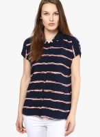 Raindrops Navy Blue Striped Shirt