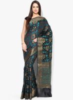 Rang Banarasi Dupion Silk Multi Zari Resham Work Banarasi Black Saree