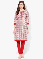 Rangmanch By Pantaloons Red Printed Kurtas