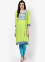 Rangriti Cotton Green Kurta