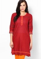 Rangriti Maroon Printed Kurtis