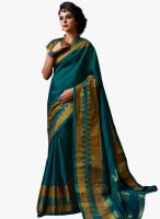 Roop Kashish Aqua Blue Solid Saree