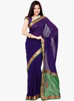 Roop Kashish Blue Embroidered Saree