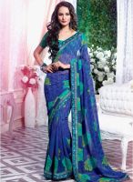 Roop Kashish Blue Printed Saree