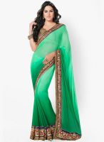 Roop Kashish Green Embroidered Saree