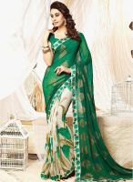 Roop Kashish Green Printed Saree