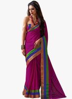 Roop Kashish Magenta Solid Saree