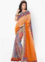 Roop Kashish Orange Embroidered Saree