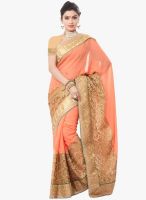 Roop Kashish Orange Embroidered Saree