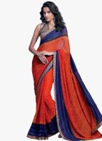 Roop Kashish Orange Printed Saree