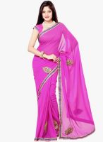 Roop Kashish Pink Embroidered Saree