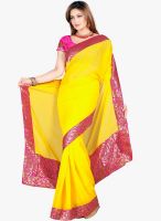 Roop Kashish Yellow Embroidered Saree