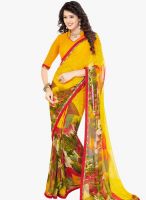 Salwar Studio Yellow Printed Saree
