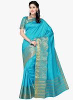 Saree Swarg Blue Printed Saree