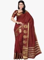 Saree Swarg Maroon Printed Saree