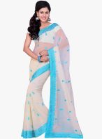 Saree Swarg Off White Embroidered Saree