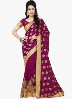 Saree Swarg Wine Embellished Saree