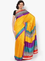 Satrang Silk Blend Yellow Saree Satrang Silk Blend Yellow Saree