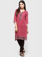 Shree Fuchsia Printed Kurta