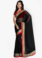 Silk Bazar Black Embroidered Saree