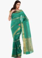 Sudarshan Silk Green Embellished Saree