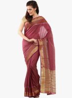 Sudarshan Silk Wine Embellished Saree