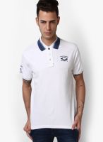 TBASE White Polo T Shirt