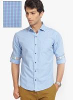 The Indian Garage Co. Checks Blue Casual Shirt