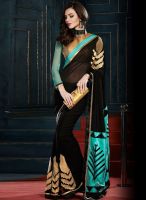 Touch Trends Black Embroidered Saree