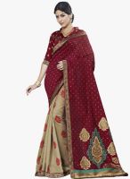 Triveni Sarees Beige Border Worked Festival Saree