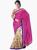 Triveni Sarees Beige Printed Saree