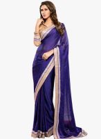 Triveni Sarees Blue Embroidered Saree