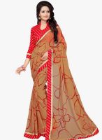 Triveni Sarees Brown Printed Casual Saree