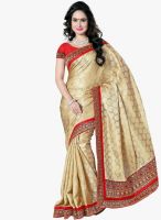 Triveni Sarees Golden Embroidered Saree