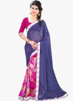 Triveni Sarees Magenta Printed Saree
