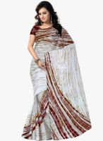 Triveni Sarees Off White Printed Saree