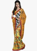 Triveni Sarees Yellow Printed Saree