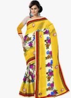 Triveni Sarees Yellow Printed Saree