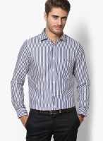 Turtle Striped Blue Slim Formal Shirt