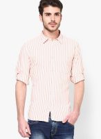 Turtle Striped White Casual Shirt